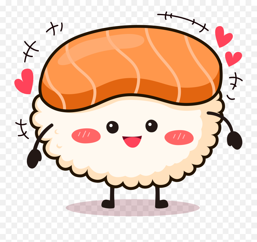 Sushi Expression Heureux Japonais Image - Cartoon Cute Food Sushi Emoji,Sushi Emoji Png