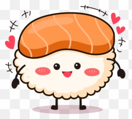 Sushi Expression Heureux Japonais Image - Cartoon Cute Food Sushi Emoji,Sushi Emoji Png