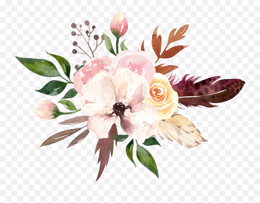 Boquet Bouquet Watercolor Sticker - Floral Emoji,Boquet Emoji