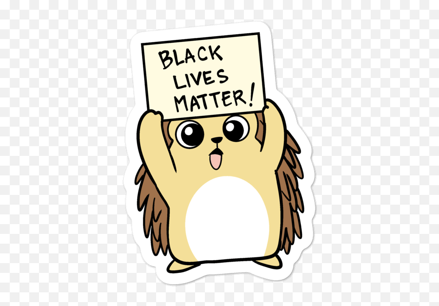 Black Lives Matter Porcupine Cartoon - Bubblefree Stickers Emoji,Emoji Lives Matter