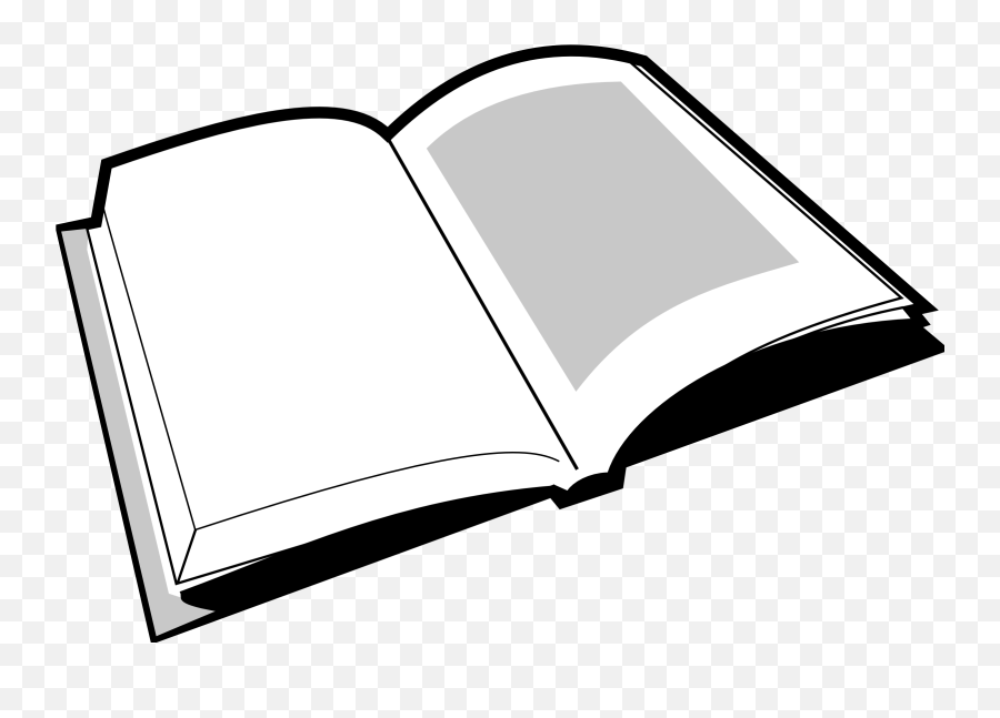 White Free Open Book Clipart Clip Art - Black And White Transparent Books Clip Art Emoji,Open Book Emoji