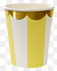 Yellow Stripe Paper Cups By Meri Meri - Cup Emoji,Waste Basket Emoji