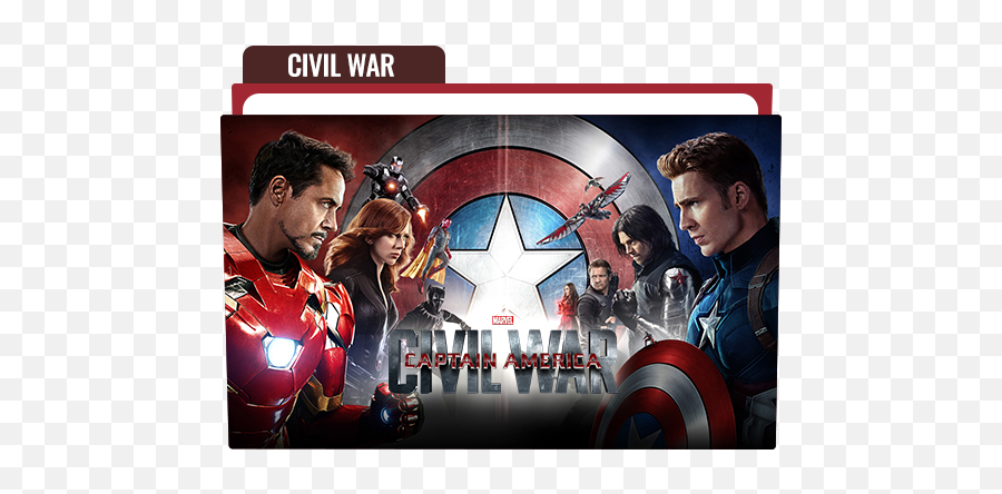 Captain America Civil War Folder Icon - Captain America Folder Icon Emoji,Captain America Emoji