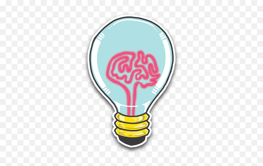 Light Bulb Brain - Brain Sticker Png Emoji,Light Bulb Emoji