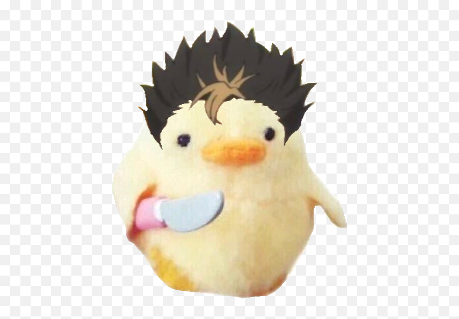 Noya Duck Rolling Duck With A Knife - Haikyuu Anime Duck With Knife Anime Emoji,Hisoka Face Emoji