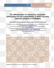 Pdf The Effectiveness Of Community Volunteers - Document Emoji,Weitan, 2005 Basic Emotions Google Scholar