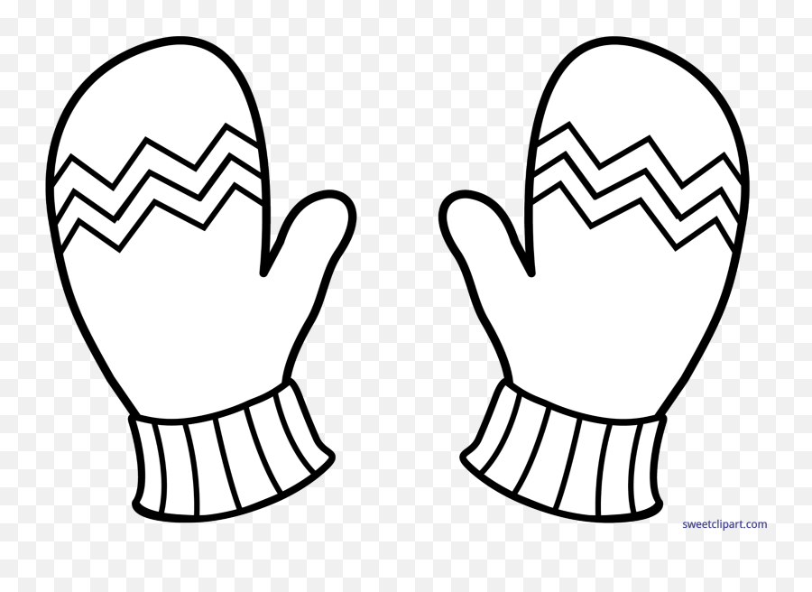 Mitten Clip Cute - Gloves Clip Art Black And White Png Gloves Clipart Black And White Emoji,Mitten Emoji