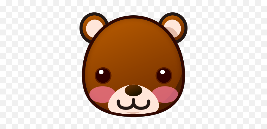 Bear Face - Bear Cartoon Face Only Emoji,Bear Emoji