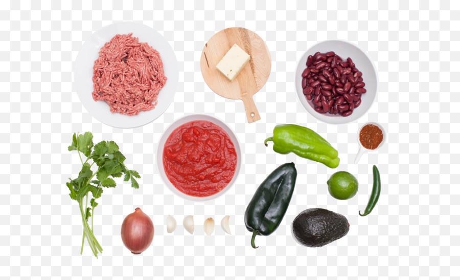 3 - Chile Beef Chili With Red Kidney Beans U0026 Pepper Jack Cheese Beans Top View Png Emoji,Bowl Of Chili Emoticon