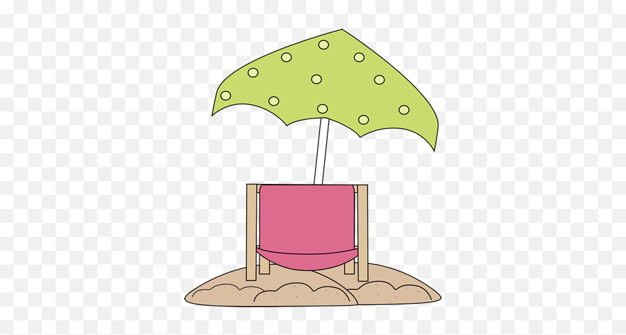 Beach Chair Under Beach Umbrella Clip - Beach Chair With Umbrella Clipart Emoji,Beach Umbrella Emoji