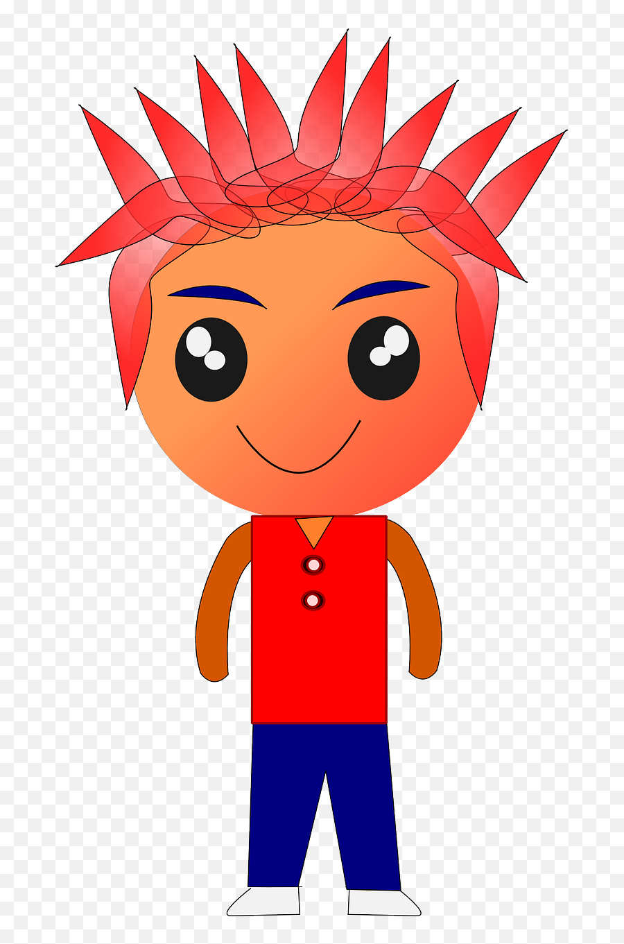 Spiky Hair Cartoon Kids Emoji,Chicken And Hatchet Animated Emoticon