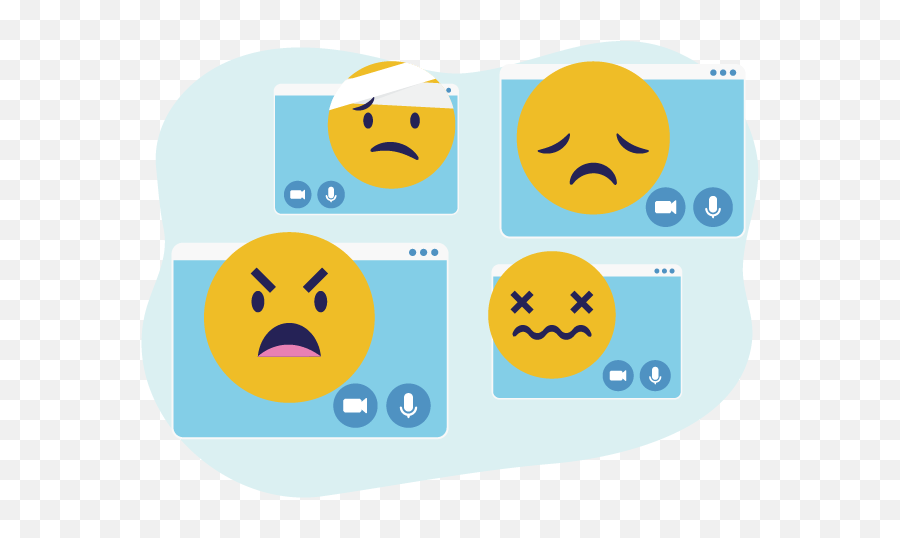 Zoom Fatigue Explained Video - Happy Emoji,Zoomed In Emojis