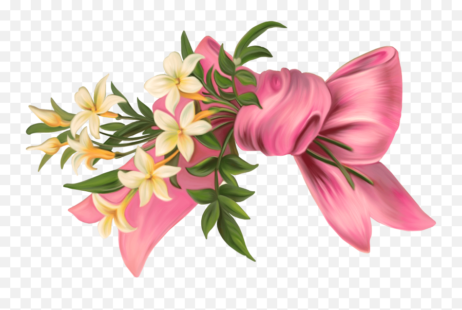Lily Clipart Flower Bunch Lily Flower Bunch Transparent - Flower Bow Png Emoji,Lily Flower Emoji