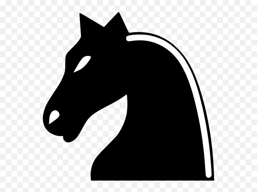 Nose Clipart Horse Nose Horse - Black Chess Knight Clipart Emoji,Horse Arm Emoji