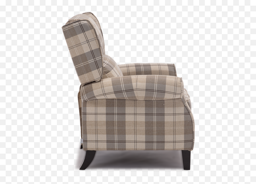 Beige Tartan Fabric Recliner Armchair Upholstered Wing Back Emoji,Emojis Backrest Pillows