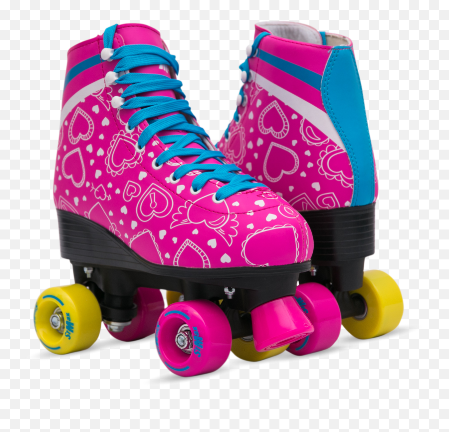 Quad Roller Skates For Girls And Women Size 35 Youth Pink And Blue Heart Outdoor Indoor And Rink Skating Classic Hightop Fashionable Design Emoji,Sexy Lace Bra And Panties Purple. Emojis