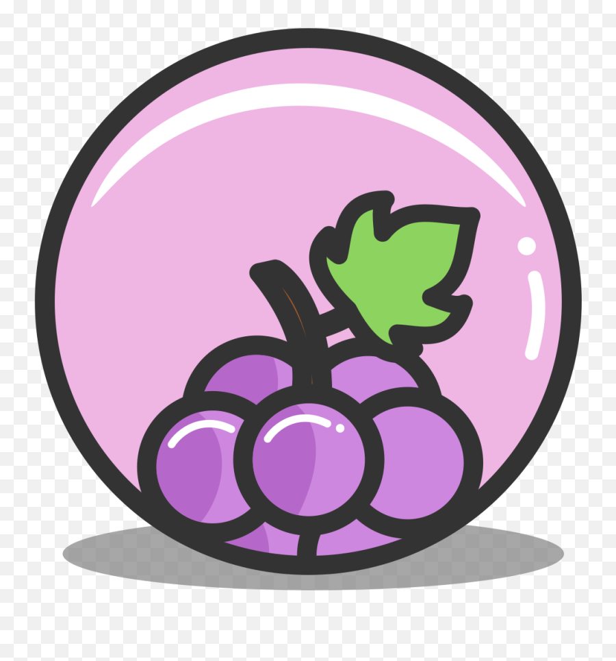 Button Grape Icon - Grape Icon Emoji,Grape Emoji Png