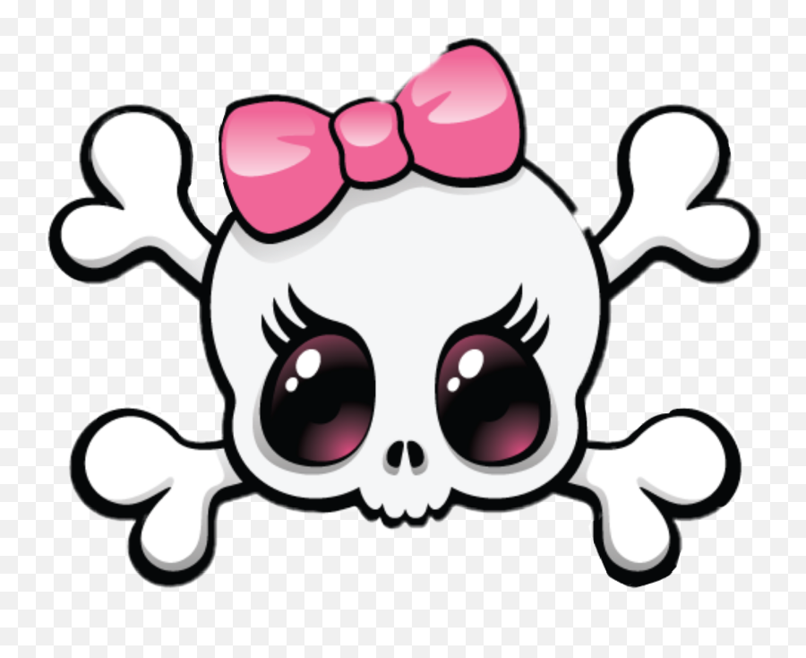 Hd - Cute Girly Skull Emoji,Skull Emoji