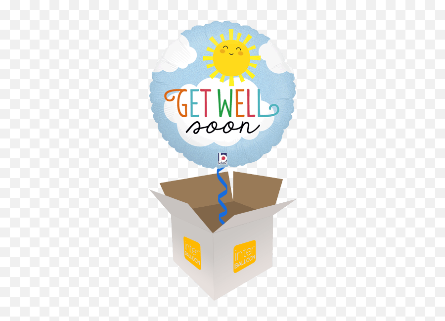 Get Well Helium Balloons Delivered In The Uk By Interballoon - For Graduation Emoji,Feel Better Soon Emoji