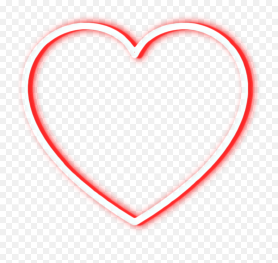 Heart Love Outline Neon Logo Sign Sticker By - Girly Emoji,Outline Heart Emoji App