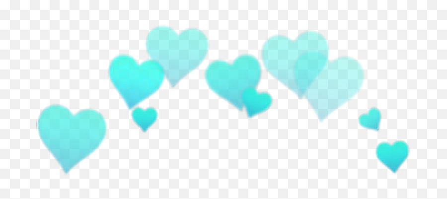Skyblue Blue Celeste Cyan Hearts - Snapchat Filters Png Emoji,Cyan Heart Emoji