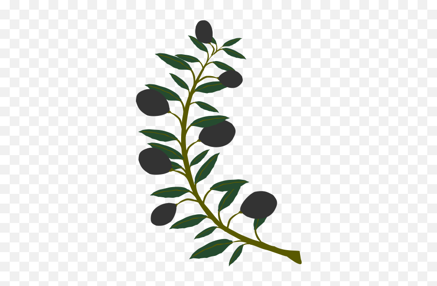 Free Clip Art Branch Black Olive - Athena Olive Branch Emoji,Olive Branch Emoticon
