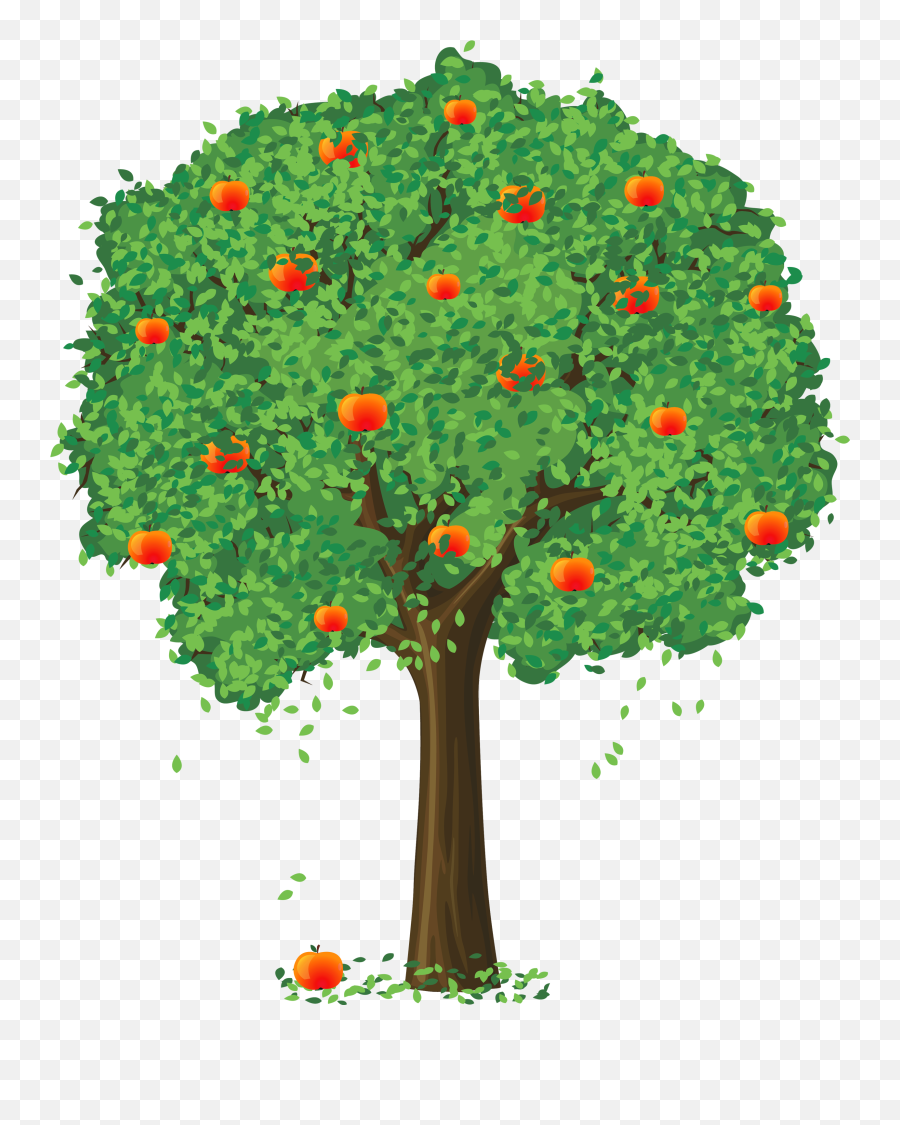 Trees Tree Apple Orchard Clipart - Tree Vector Free Transparent Emoji,Emoji Quiz Tree Tree Tree Tree Black Circle