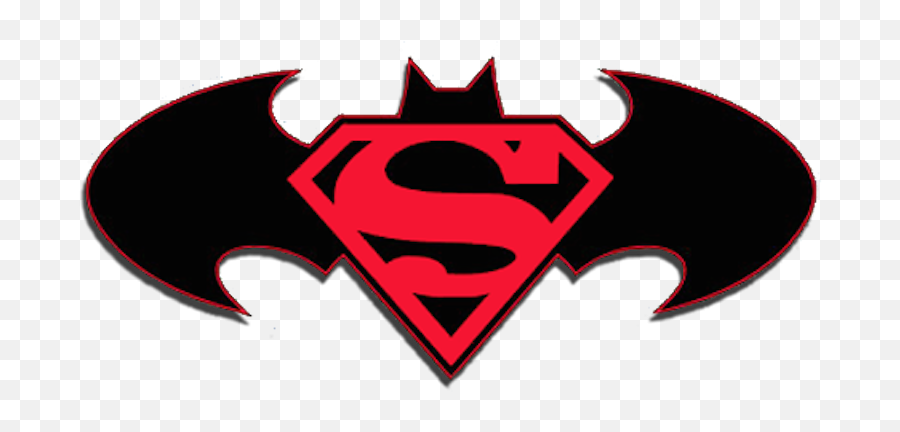 Dc Comics Batman Red Logo - Batman And Superman Logo Transparent Emoji,Dc Comics Emoji