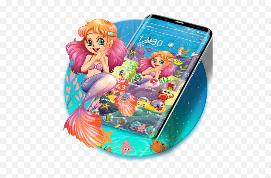 Magic Mermaid Theme - Mermaid Emoji,Mermaid Emojis Android