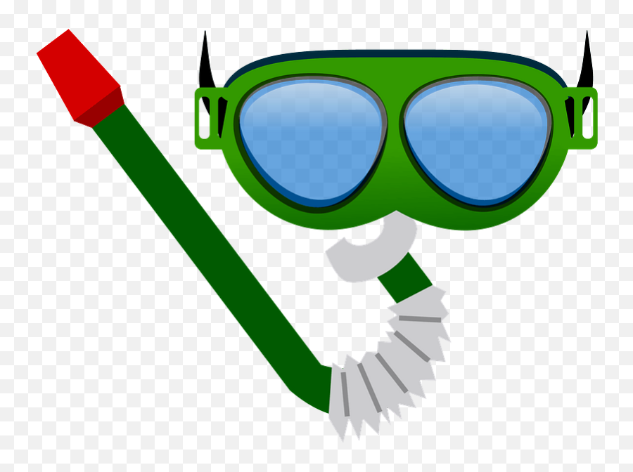 Diving Goggles And Snorkel Tube Clipart - Clipart Scuba Mask Png Emoji,Snorkel Emoji