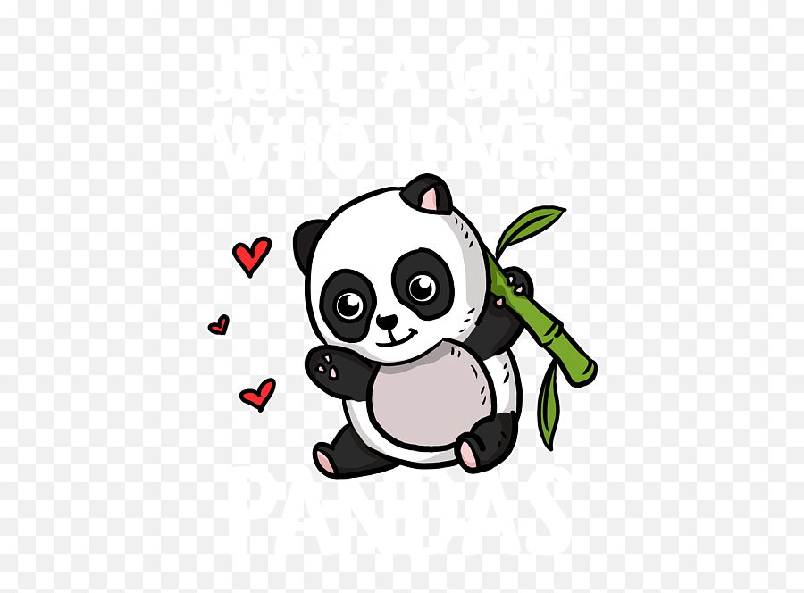Just A Girl Who Loves Pandas Cute Panda - Cute Kawaii Panda Kawaii Emoji,Panda Emoticon Face Character Print Tank Top