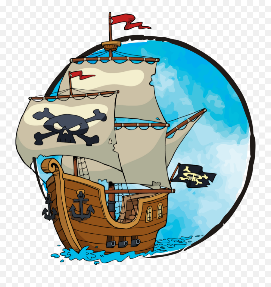 Pirate Ship Vector Clipart - Full Size Clipart 5361022 Pirate Ship Vector Png Emoji,Pirate Fish Emoticon