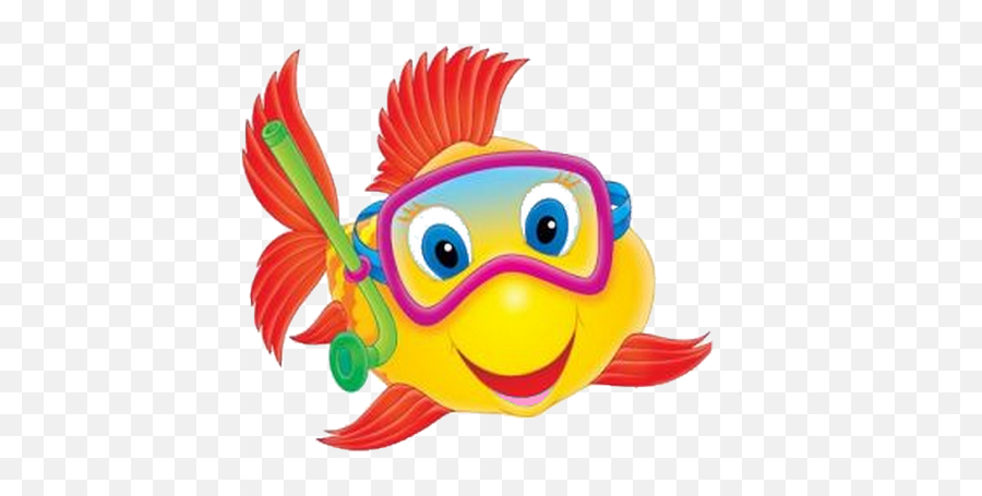 Cartoon Fish - Funny Fish Clipart Emoji,Mermaid Swimming Animated Emoticon