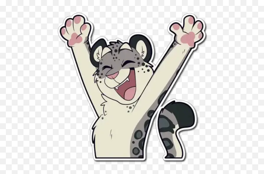 Snow Leopard Stickers For Whatsapp - Leopard Whatsapp Sticker Emoji,Cute Leopard Emojis