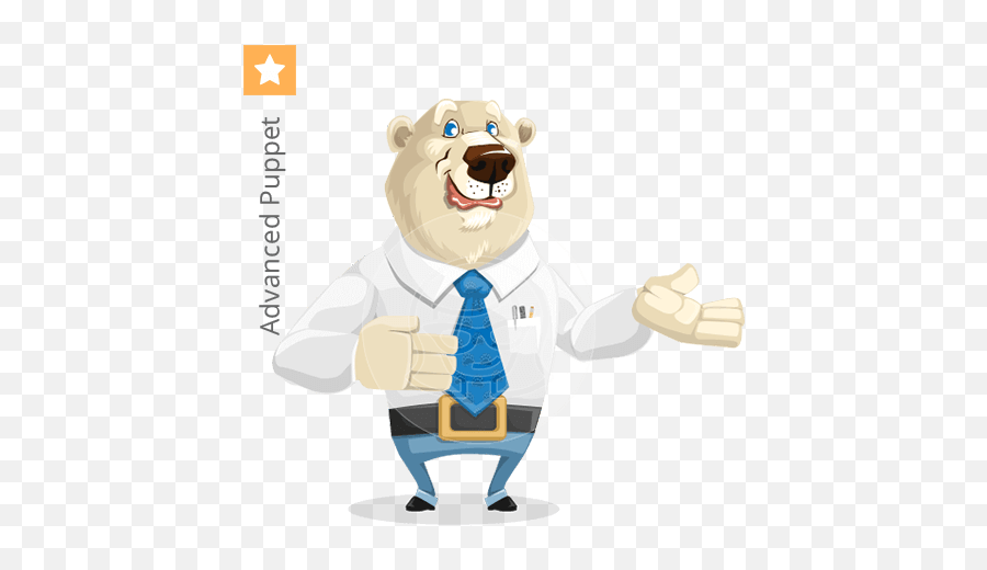 Animal Adobe Character Animator Puppets Graphicmama - Polar Bear In Suit Cartoon Emoji,Smokey The Bear Emoticon