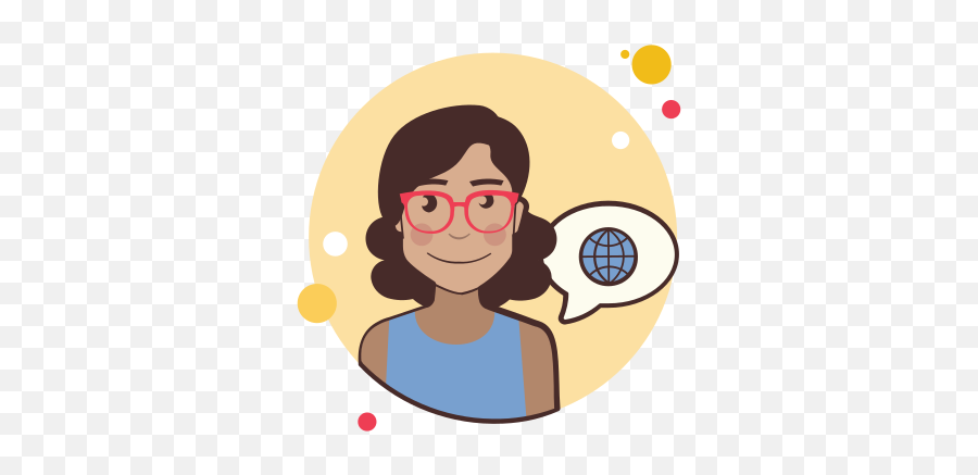 Girl And Globe Icon - Senhora De Oculos Png Emoji,Emoji Girl Magnifying Glass Earth