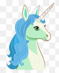 Download Hd Cartoon Face Transprent Png - Emoji Unicorn Unicorn Face Cartoon,Unicorn Emoji