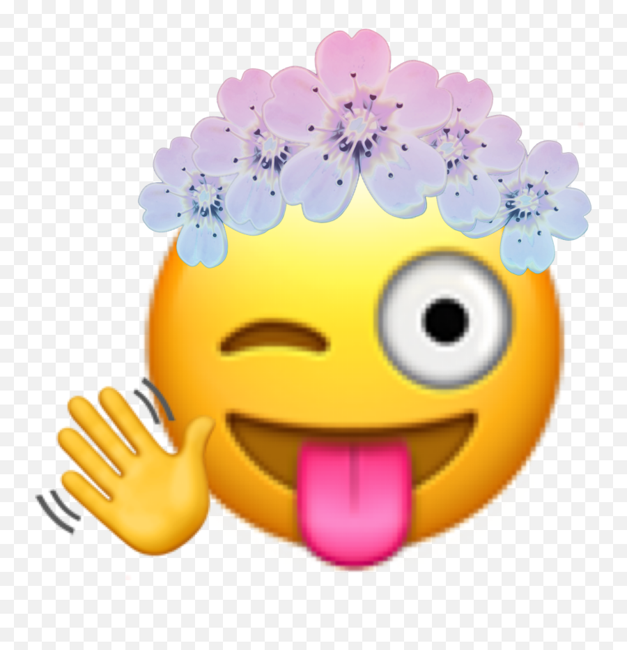 Emoji Emojisticker Sticker By Lilicorn - Emoji Rockstar,Emoji With Flower Crown & Ducces