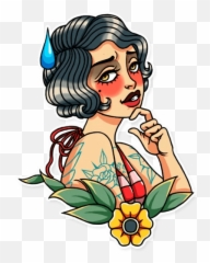 Tattoo Girl - Telegram Sticker For Women Emoji,Telegram Nature Emojis
