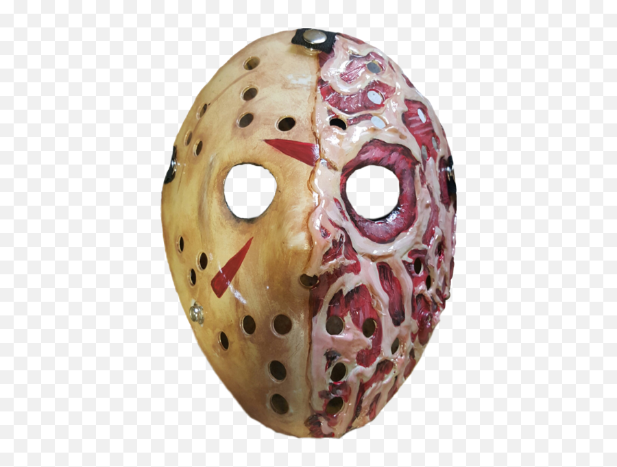 Jason X Freddy Krueger Split Mask - Freddy Krueger Mask Transparent Emoji,Freddy Krueger Emoji