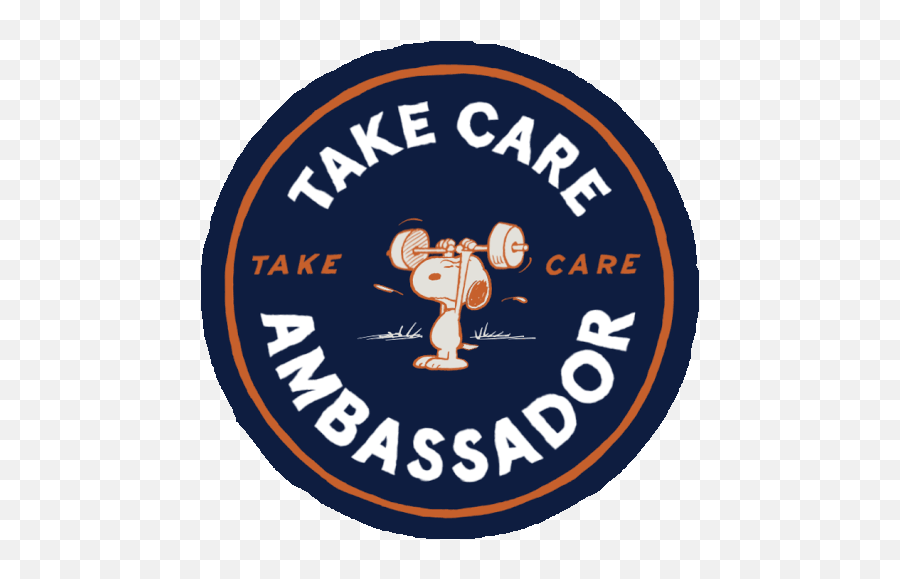 Take Care Ambassador Badge Snoopy Sticker - Take Care Emoji,How To Use Snoopy Emoticons On Facebook