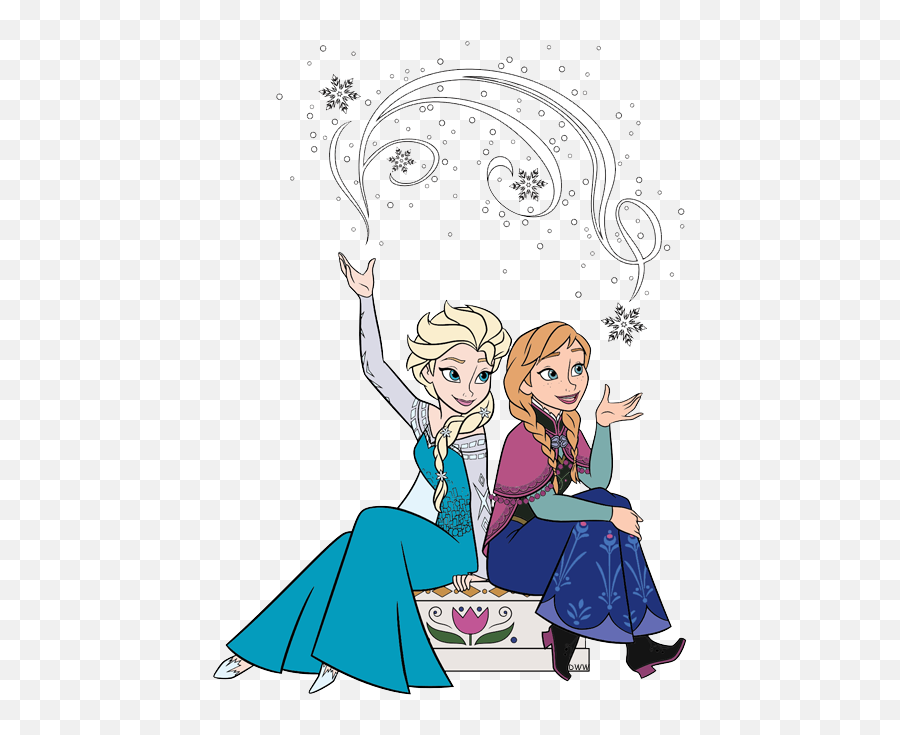 Anna And Elsa Clip Art From Frozen Disney Clip Art Galore Emoji,Disney Frozen Emotion Pins Set