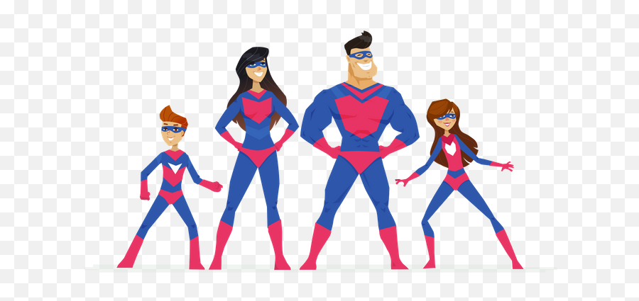 Best Premium Super Family Illustration Download In Png Emoji,Super Hero Emoji Woman