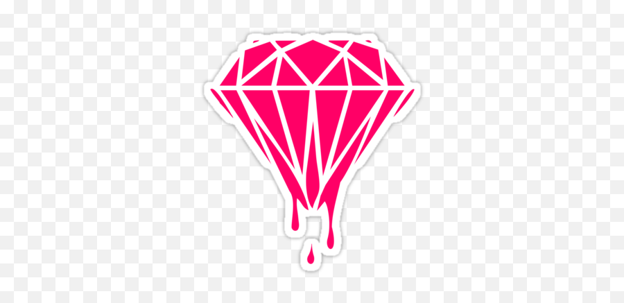 Neon Dripping Diamond - Drip Diamond Emoji,Pink Diamond Emoji