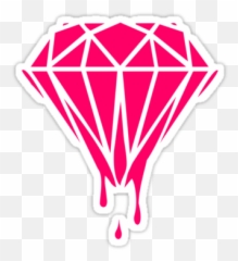 Neon Dripping Diamond - Drip Diamond Emoji,Pink Diamond Emoji