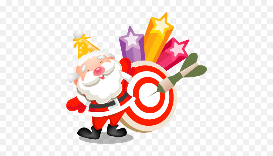 Santa Stars Icon Santa Iconset Mid - Nights Santa Darts Emoji,Darts Emoji