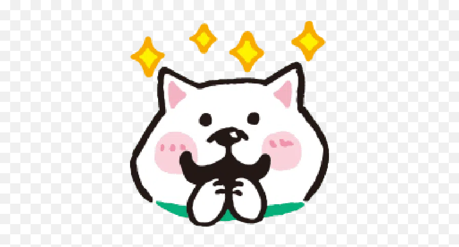 Shiba Emoji Whatsapp Stickers - Stickers Cloud Girly,Pink Cat Emoji