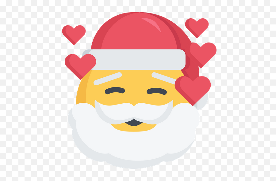 Christmas Emoji Inlove Love Santa - Christmas Love Emojis,Love Emoji