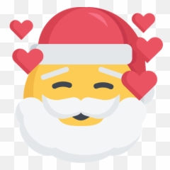 Christmas Emoji Inlove Love Santa - Christmas Love Emojis,Love Emoji