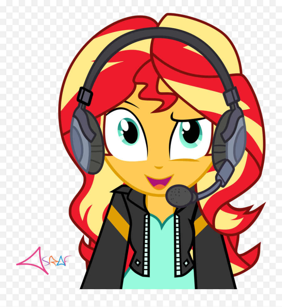 Sunset Shimmer Equestria Girls - Gamer Sunset Shimmer Emoji,Arkham City Background Emoticon